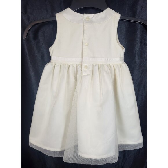 INFANT GIRLS 18M CARTER'S IVORY Holiday Christmas Dress Baptism Dressy Wedding - Picture 2 of 5
